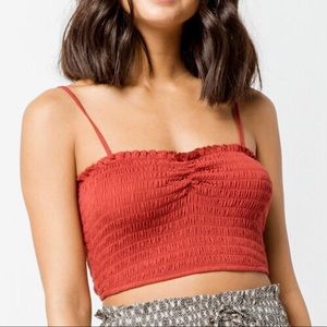 smoked cinched tank top